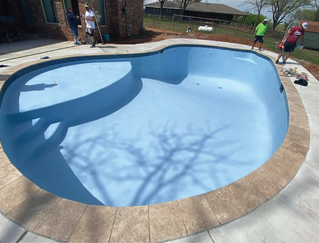 Grotto Pool Designs working on a pool remodel